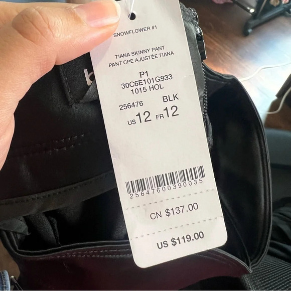 Bebe Black Tiana Black High Waisted Skinny Pants - Picture 9 of 9